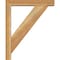Ekena Millwork Traditional Block Rough Sawn Bracket w/ Offset Brace, Western Red Cedar, 4"W x 18"D x 22"H BKT0402X18X22TRA05RWR - alternate 2